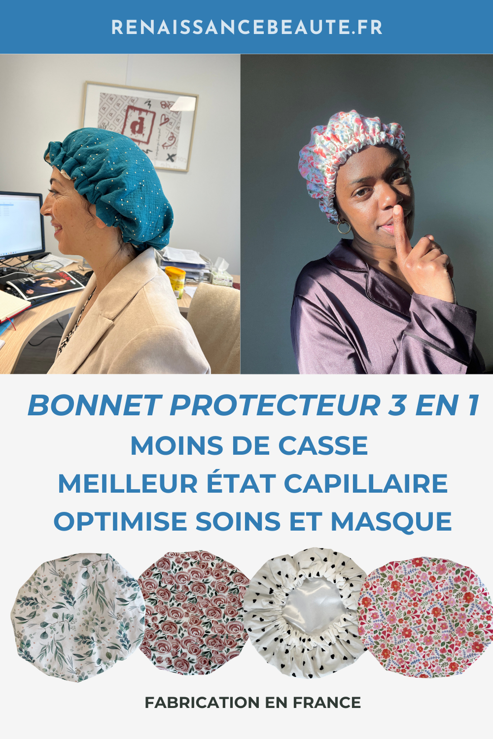 BONNET PROTECTEUR EN SATIN
