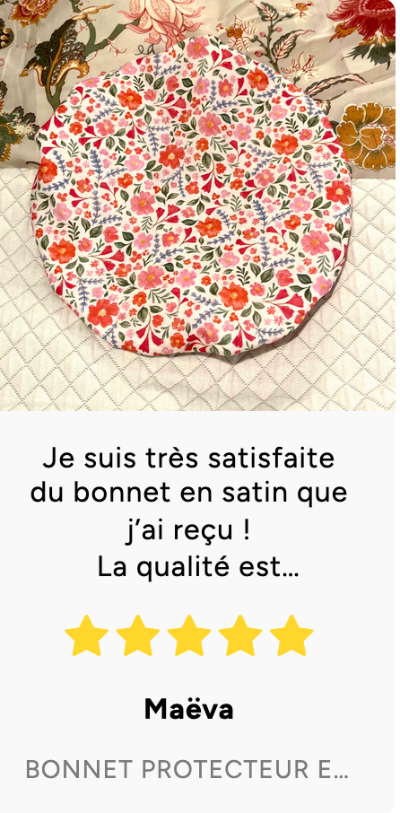 BONNET PROTECTEUR EN SATIN