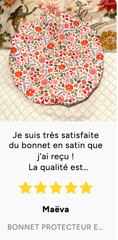 BONNET PROTECTEUR EN SATIN